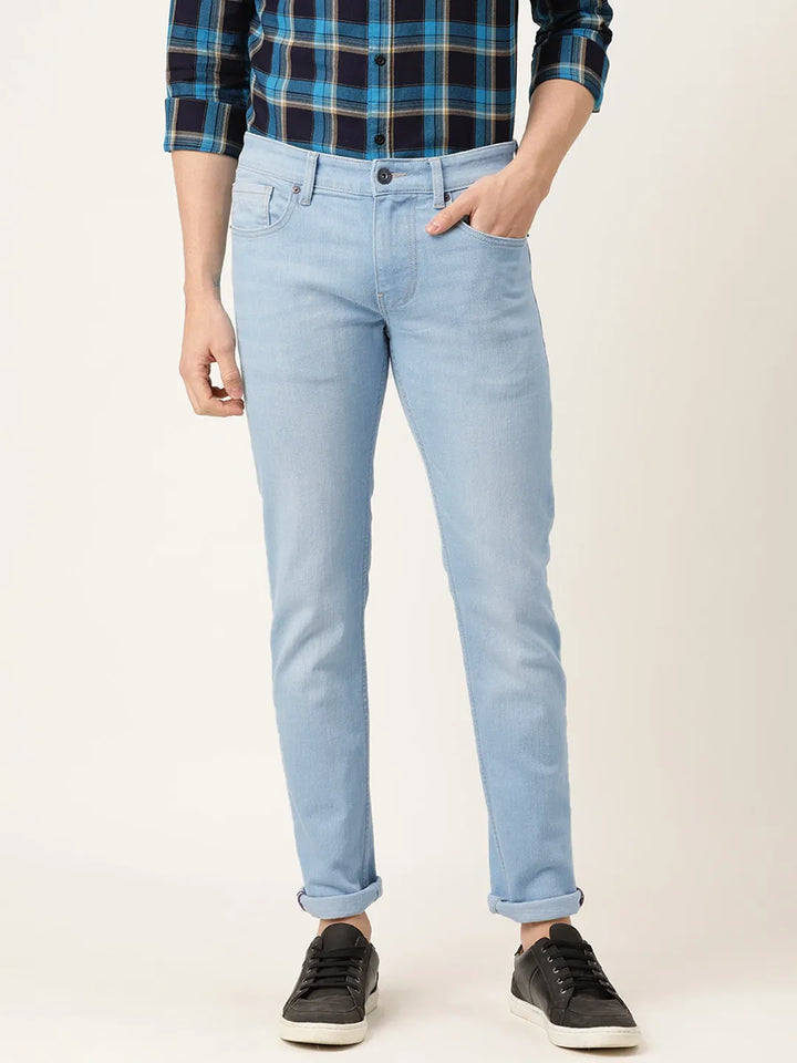 Blue Skinny Fit Denim for Men