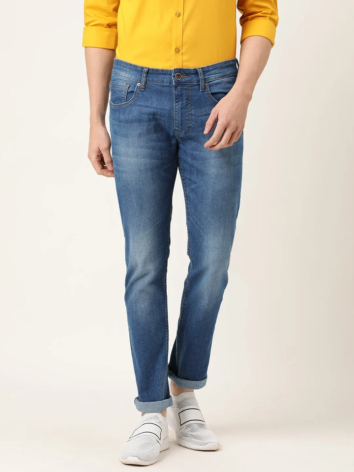 Blue Skinny Fit Denim for Men