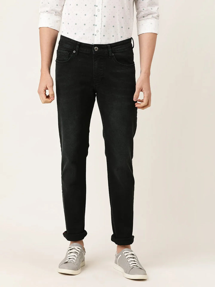 Black Slim Fit Denim for Men