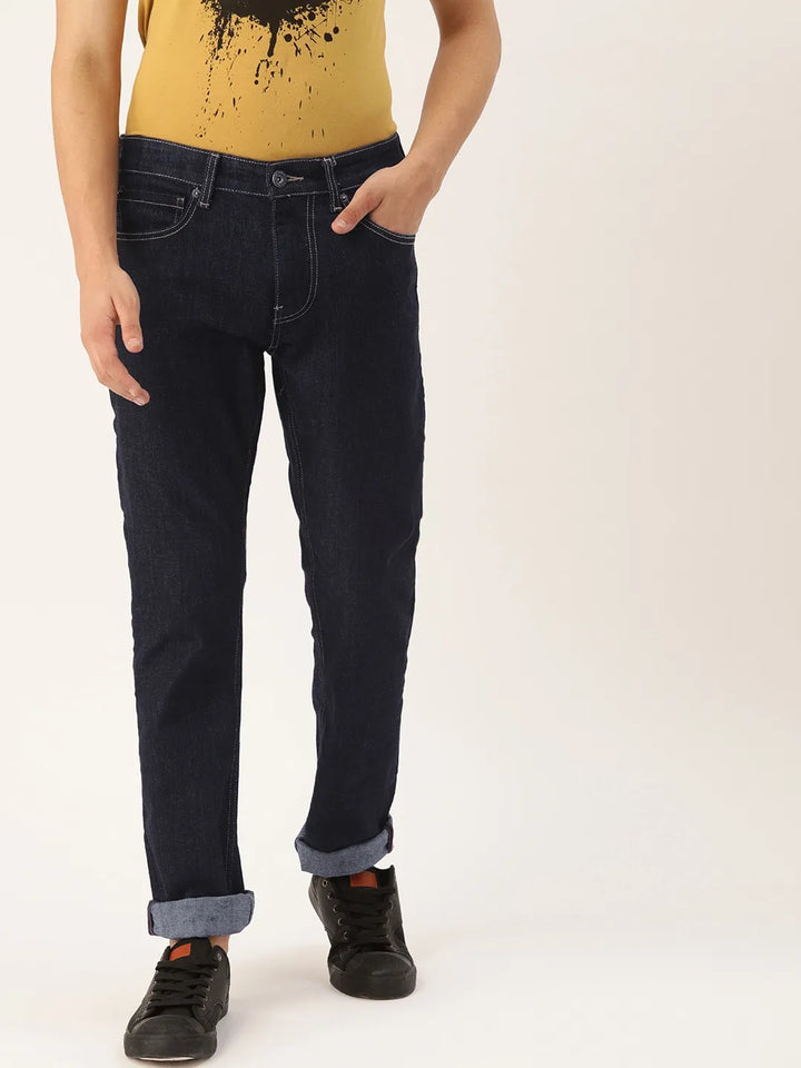 Blue Slim Fit Denim for Men