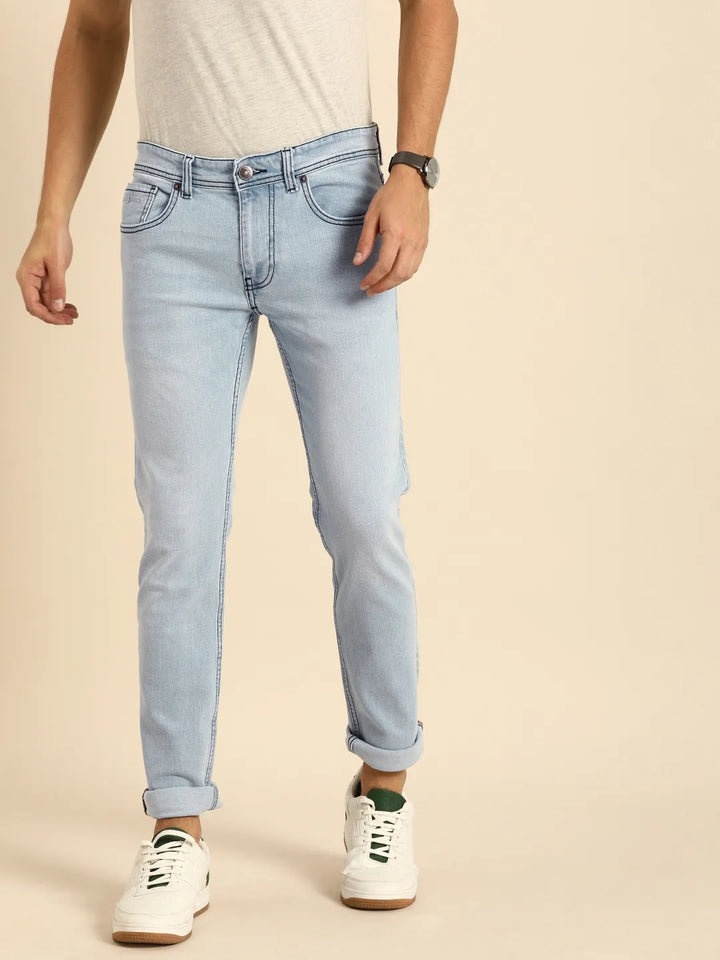 Blue Skinny Fit Denim for Men