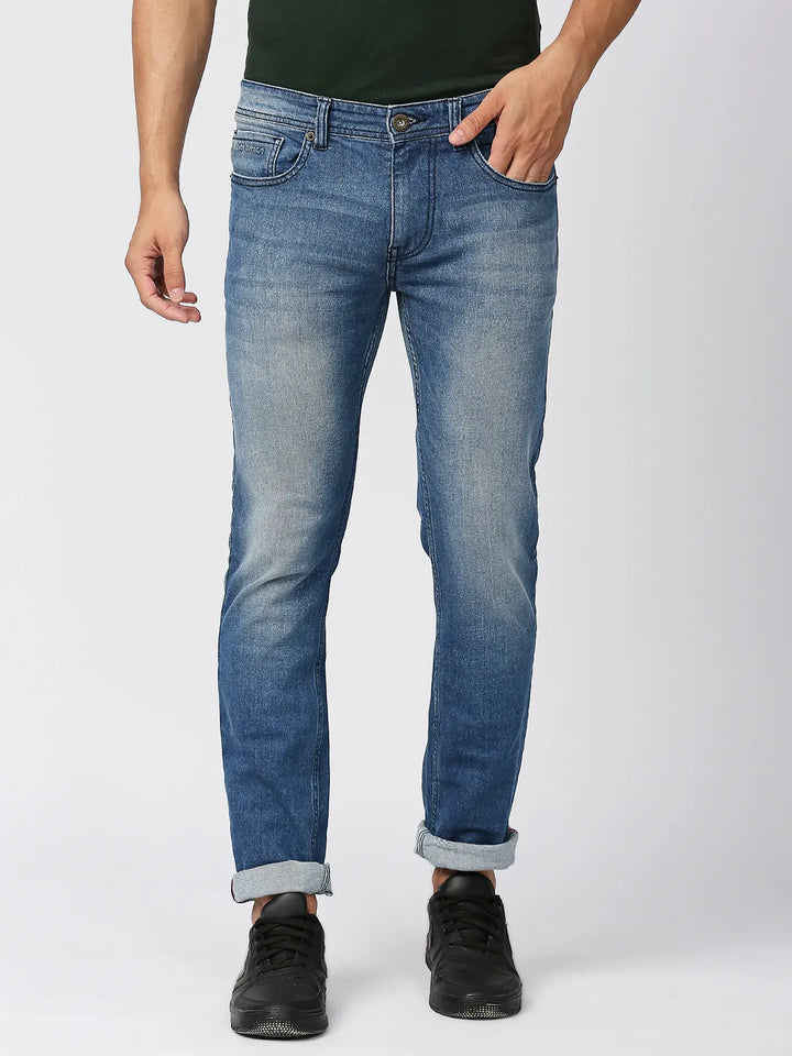 Blue Skinny Fit Denim for Men