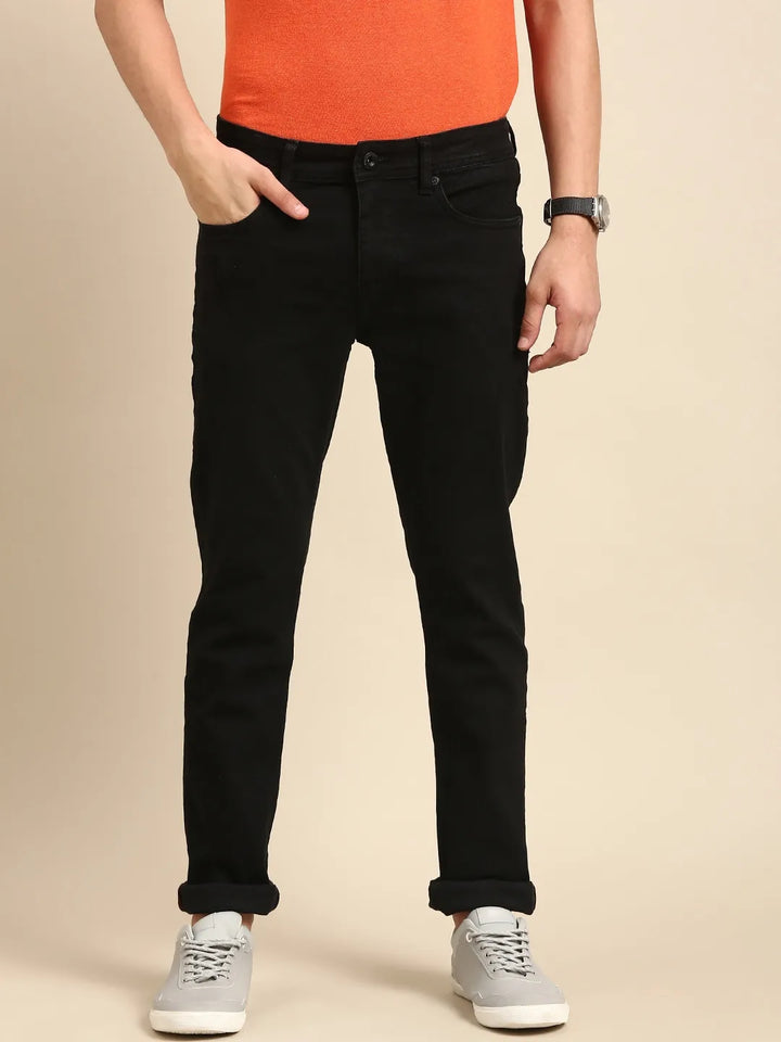 Black Slim Fit Denim for Men