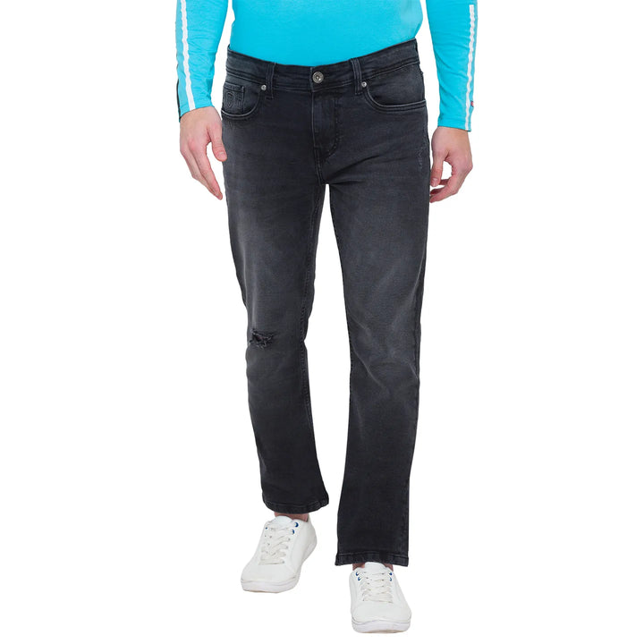 Black Slim Straight Fit Men's Denims
