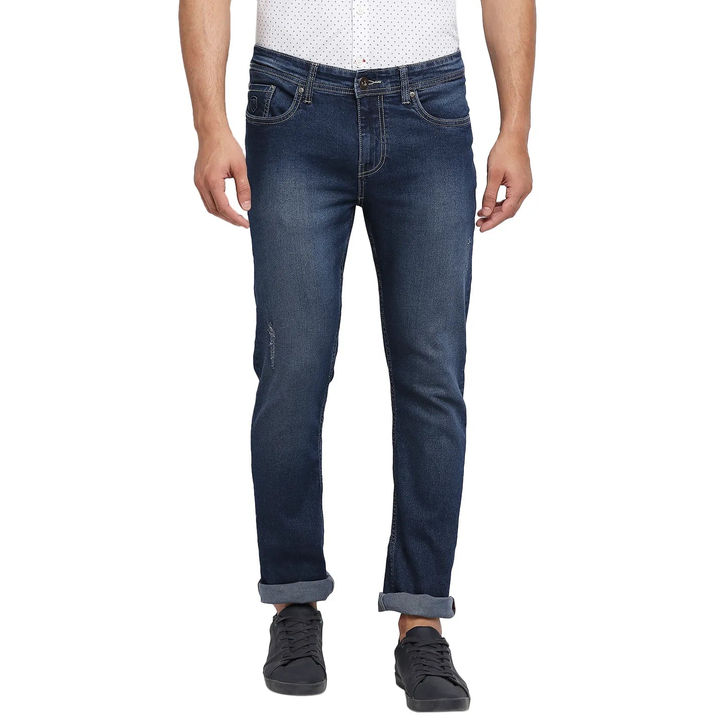 Blue Slim Straight Fit Men's Denims by Being Human Clothing main image 0