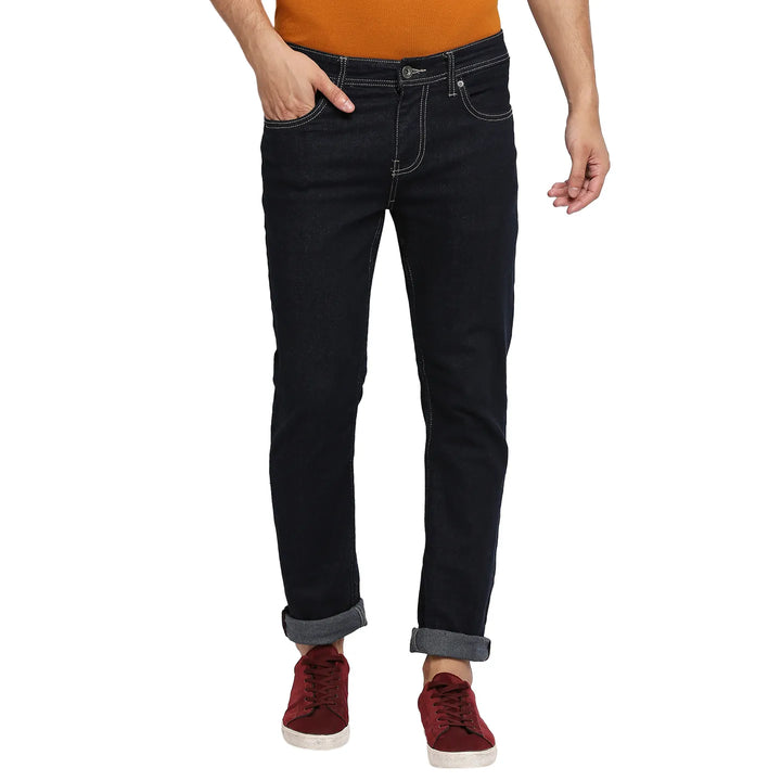 Blue Slim Fit Denim for Men
