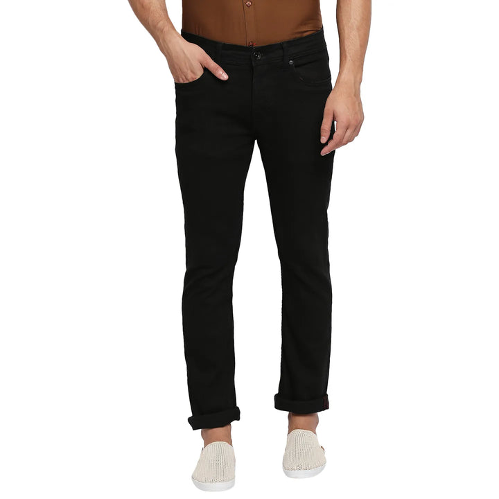 Black Slim Straight Fit Men's Denims