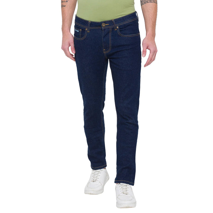 Blue Slim Fit Denim for Men