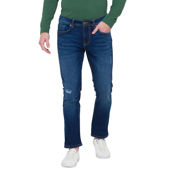 Blue Slim Straight Fit Men's Denims