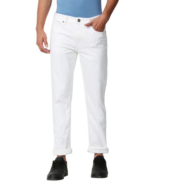 White Slim Fit Denim for Men