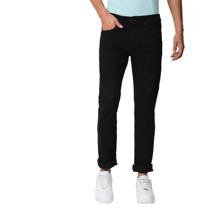 Black Slim Fit Denim for Men
