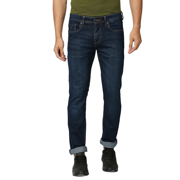 Blue Slim Straight Fit Men's Denims