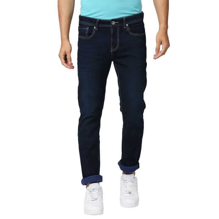 Blue Slim Straight Fit Men's Denims