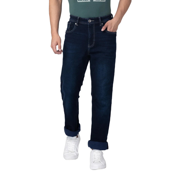 Blue Berylium-Boot Cut Fit Denims for Men by Being Human Clothing