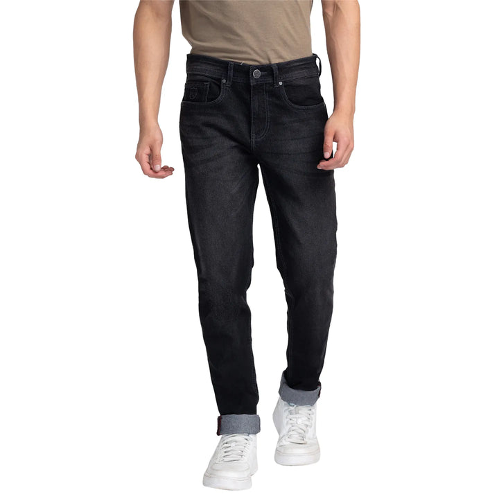 Black Skinny Fit Denim for Men by Being Human Clothing