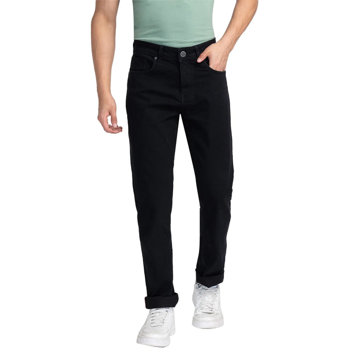 Black Slim Straight Fit Men's Denims