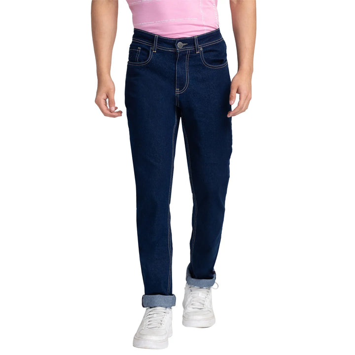 Blue Slim Straight Fit Men's Denims