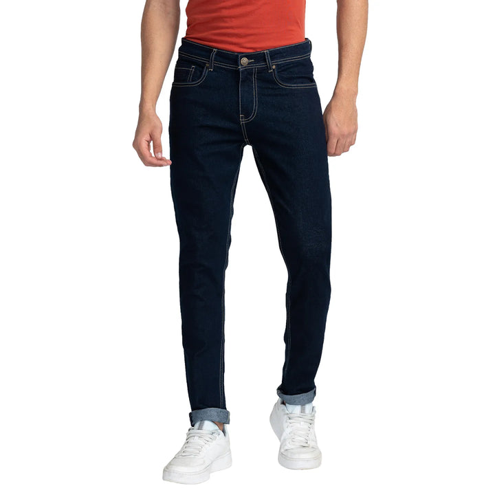 Blue Slim Fit Denim for Men