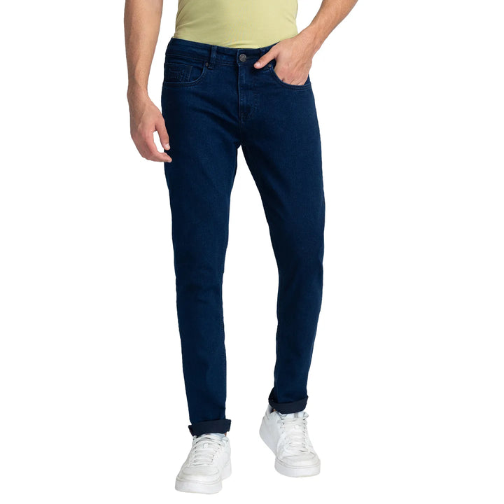 Blue Slim Fit Denim for Men