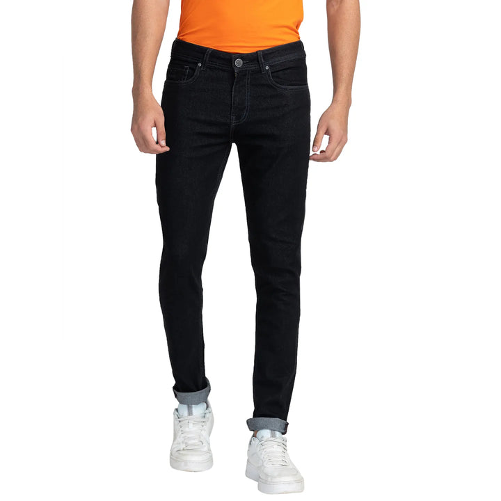 Black Slim Fit Denim for Men