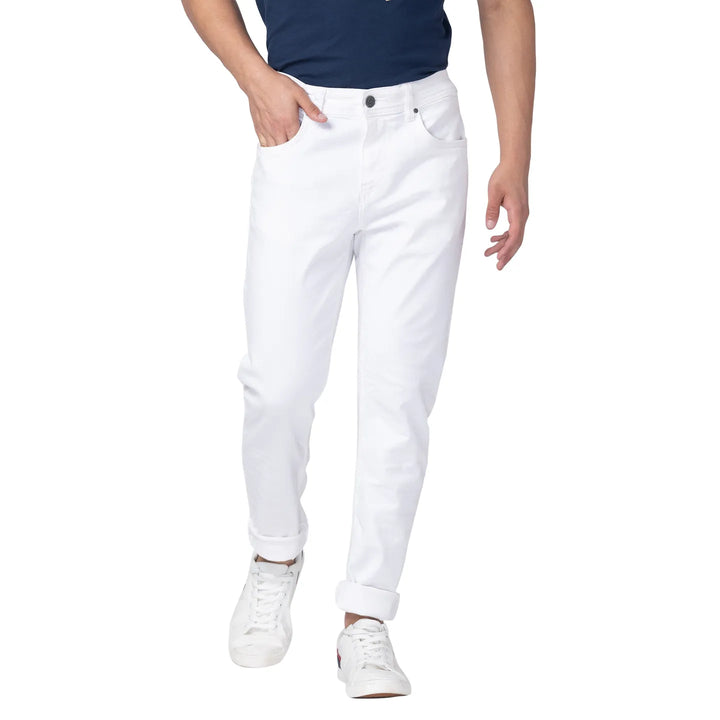 White Slim Fit Denim for Men