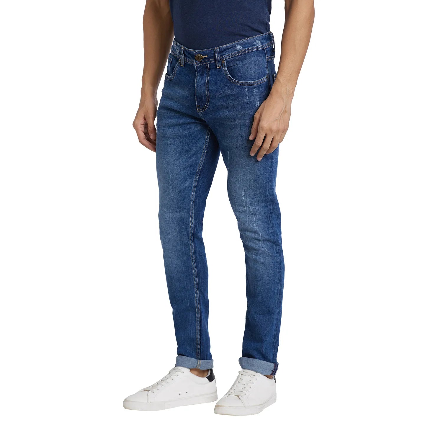 Blue Slim Straight Fit Men's Denims by Being Human Clothing