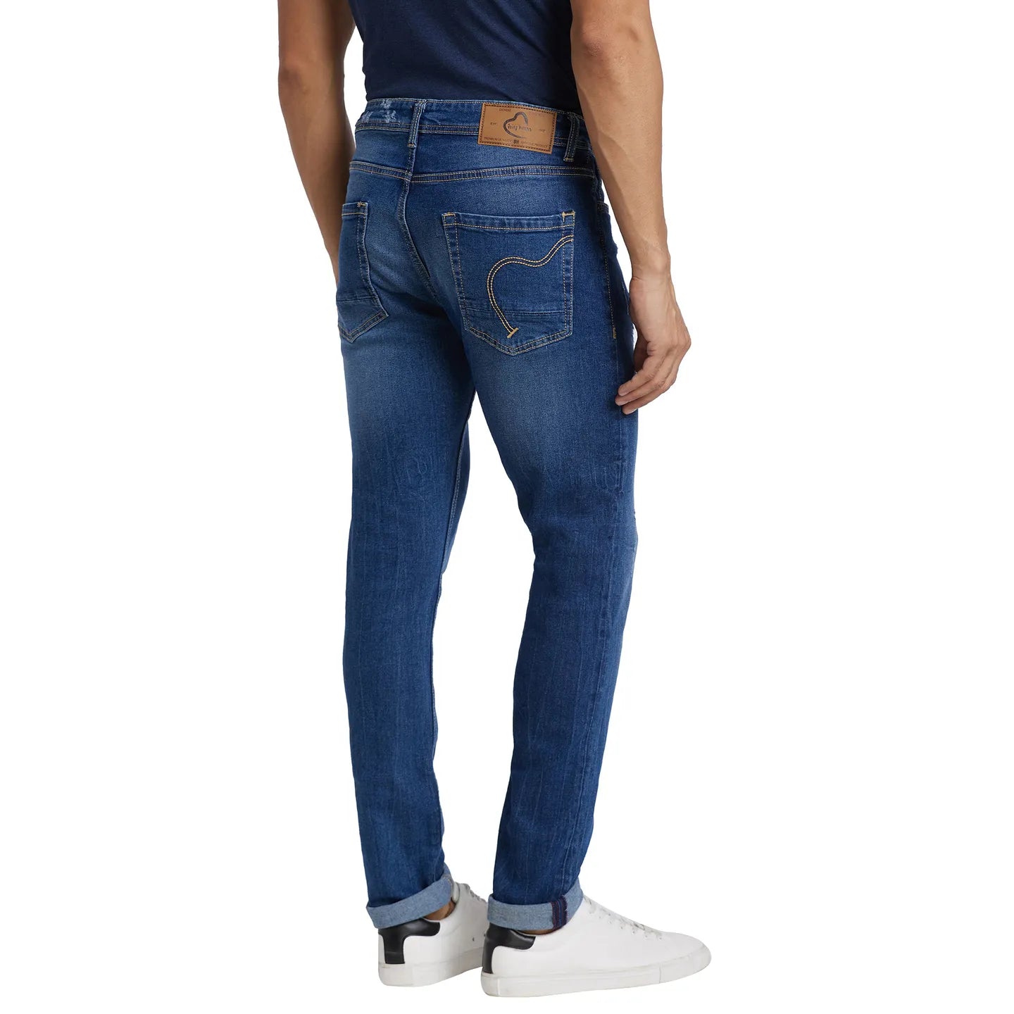 Blue Slim Straight Fit Men's Denims by Being Human Clothing