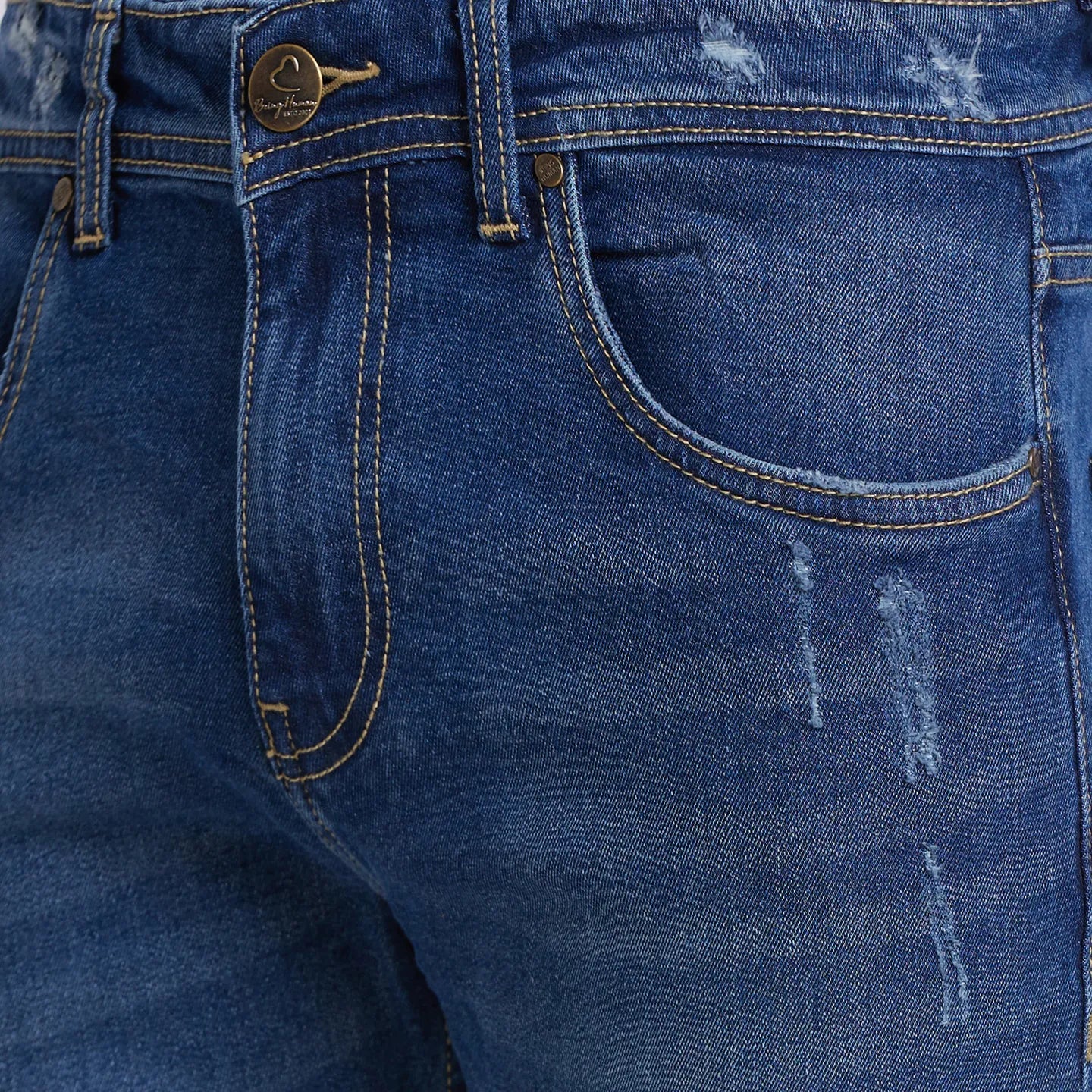 Blue Slim Straight Fit Men's Denims by Being Human Clothing