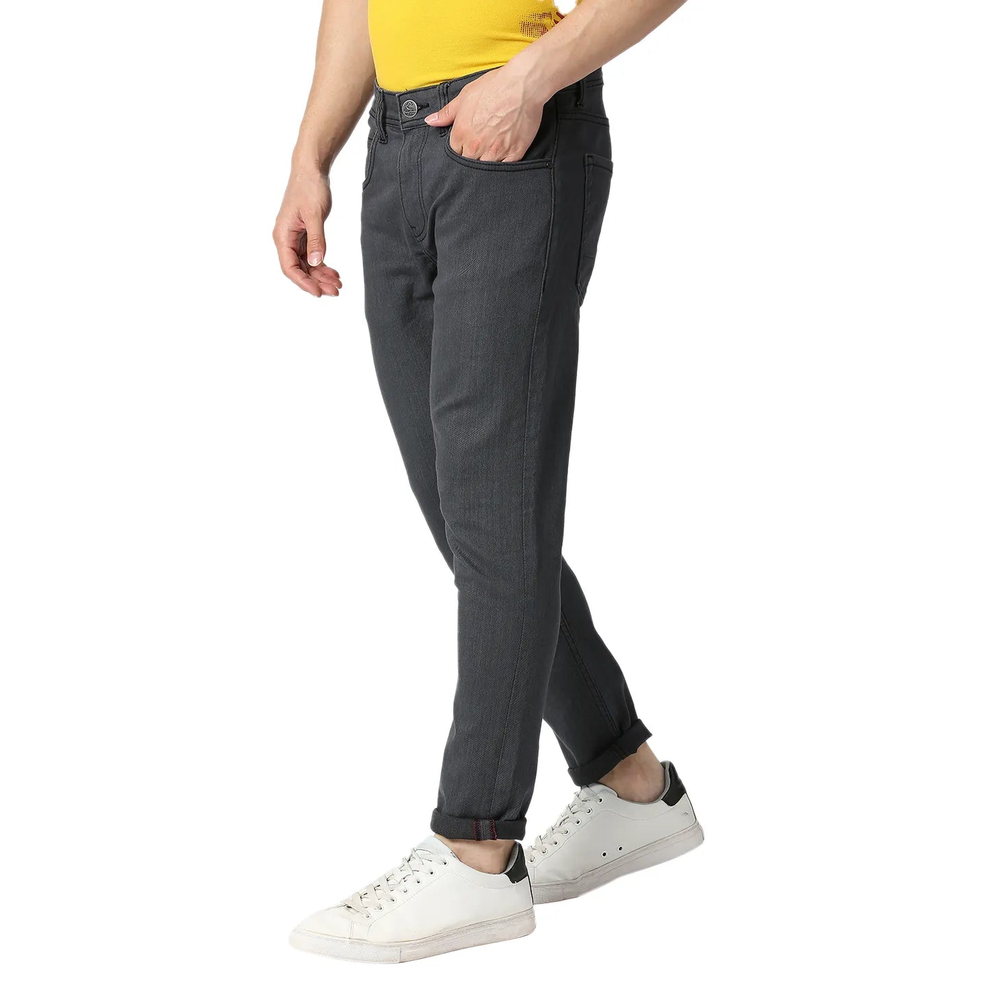 Grey Cropped Fit Men's Denims by Being Human Clothing