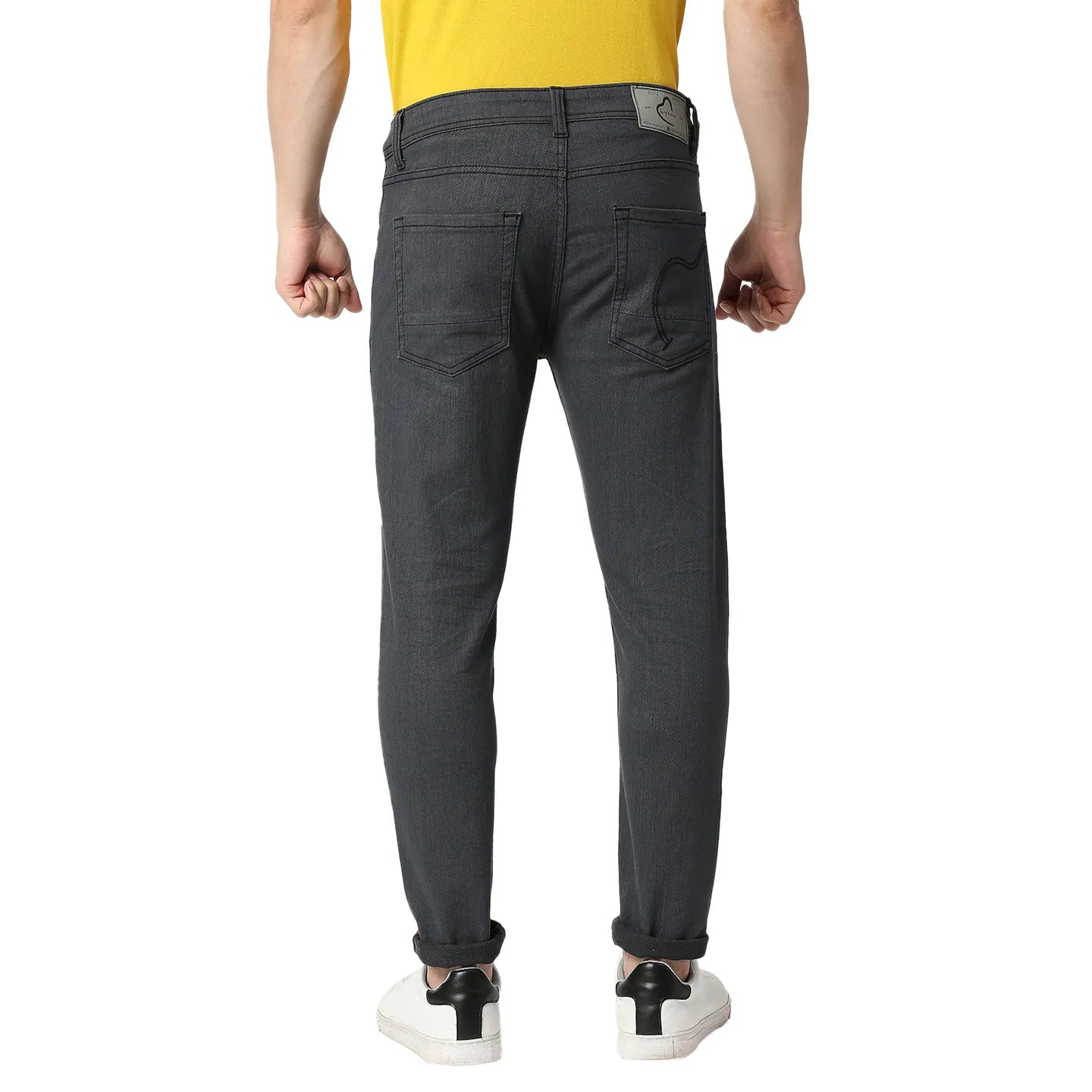 Grey Cropped Fit Men's Denims by Being Human Clothing