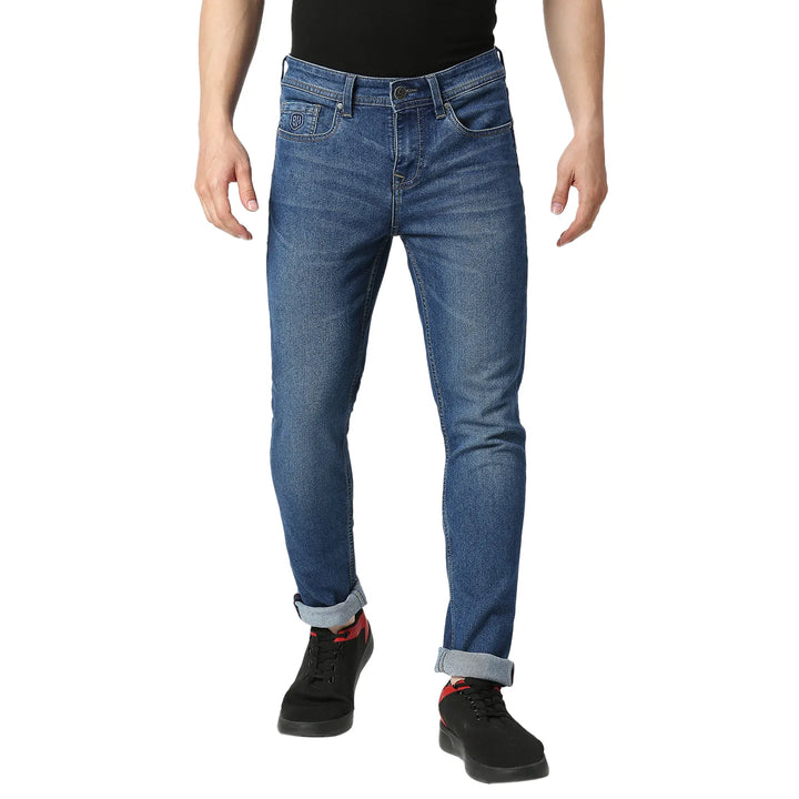 Blue Slim Fit Denim for Men