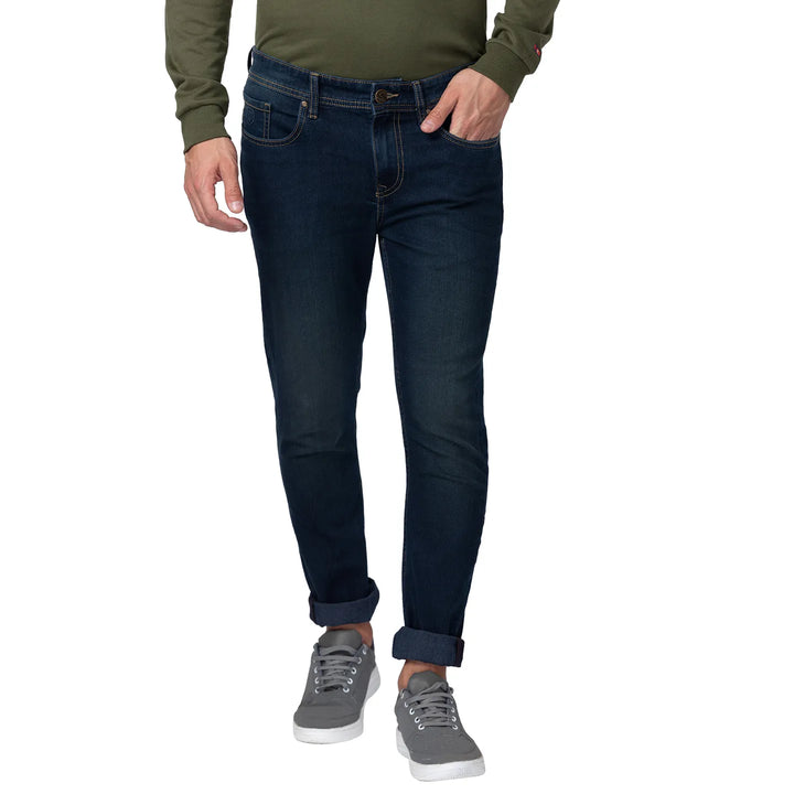 Blue Slim Fit Denim for Men