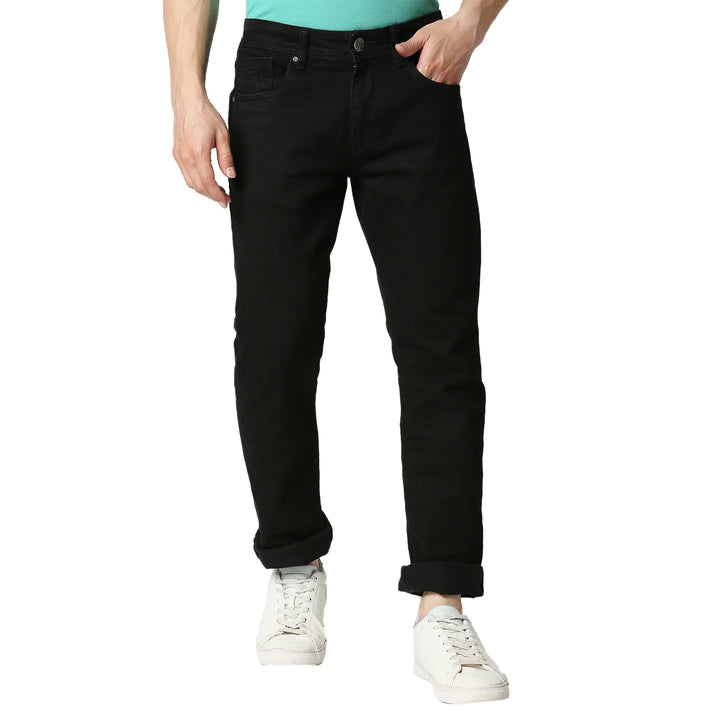 Black Slim Straight Fit Men's Denims