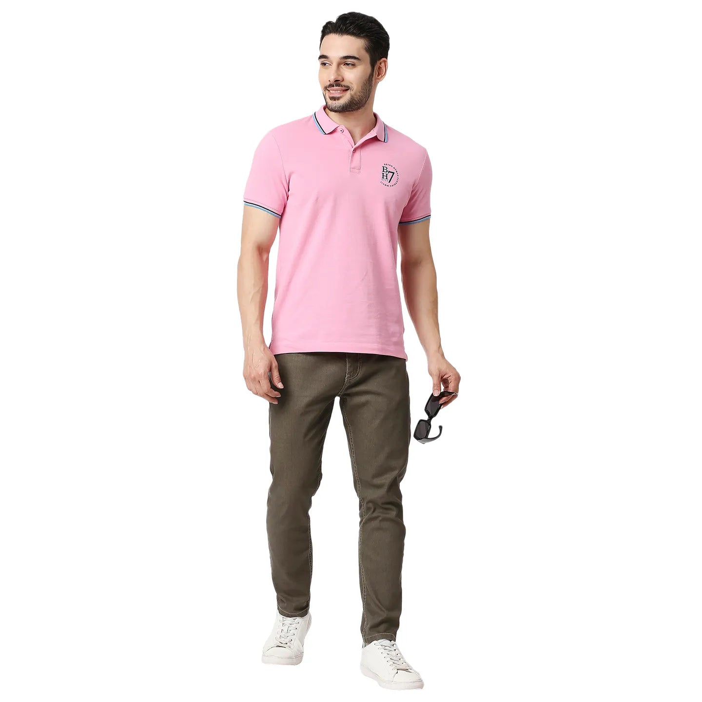 Khaki Cropped Fit Men's Denims by Being Human Clothing