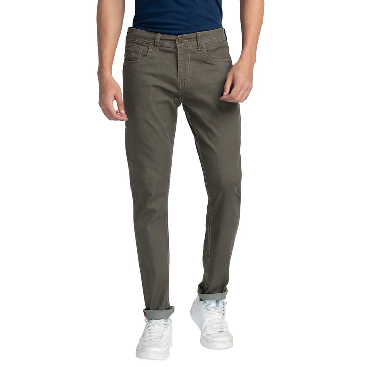 Green Slim Fit Denim for Men