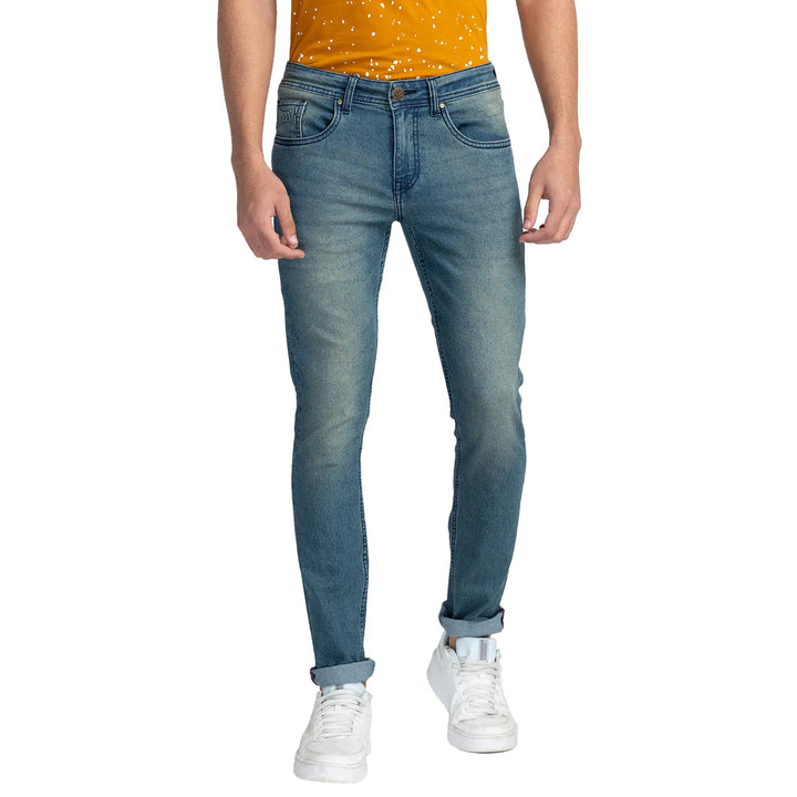 Blue Skinny Fit Denim for Men by Being Human Clothing