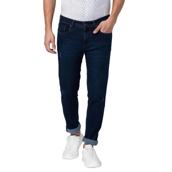 Blue Slim Fit Denim for Men