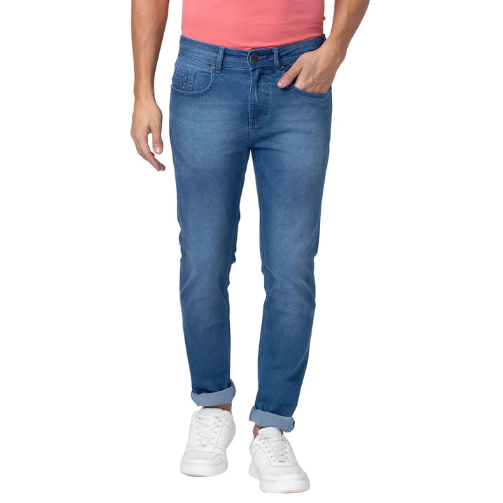 Blue Skinny Fit Denim for Men by Being Human Clothing