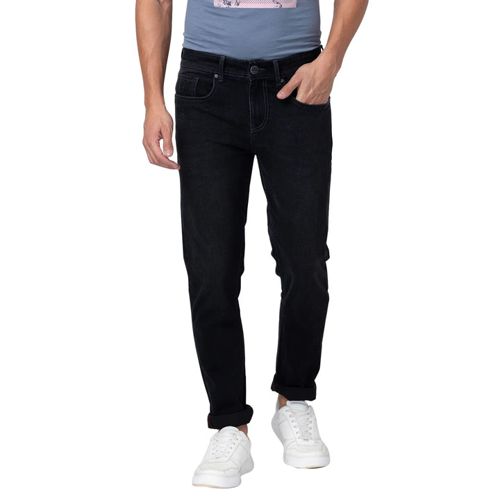 Black Skinny Fit Denim for Men