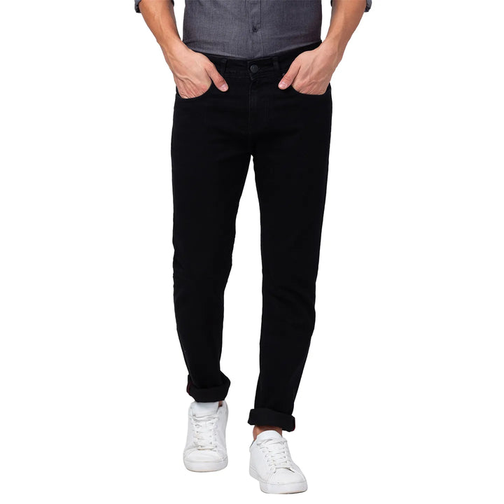 Black Slim Fit Denim for Men