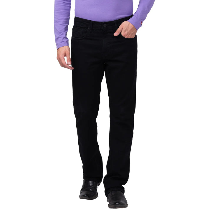 Black Berylium-Boot Cut Fit Denims for Men by Being Human Clothing