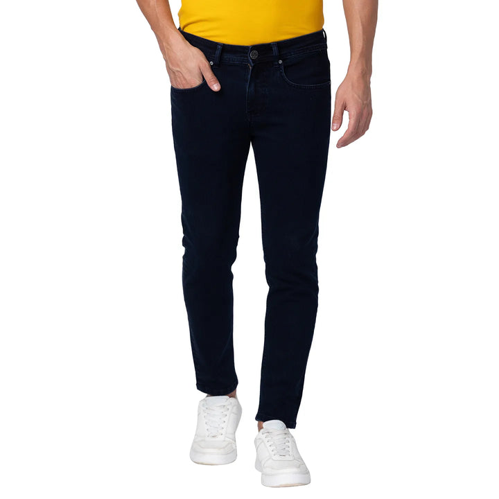 Blue Argon-Cropped Fit Denims for Men by Being Human Clothing