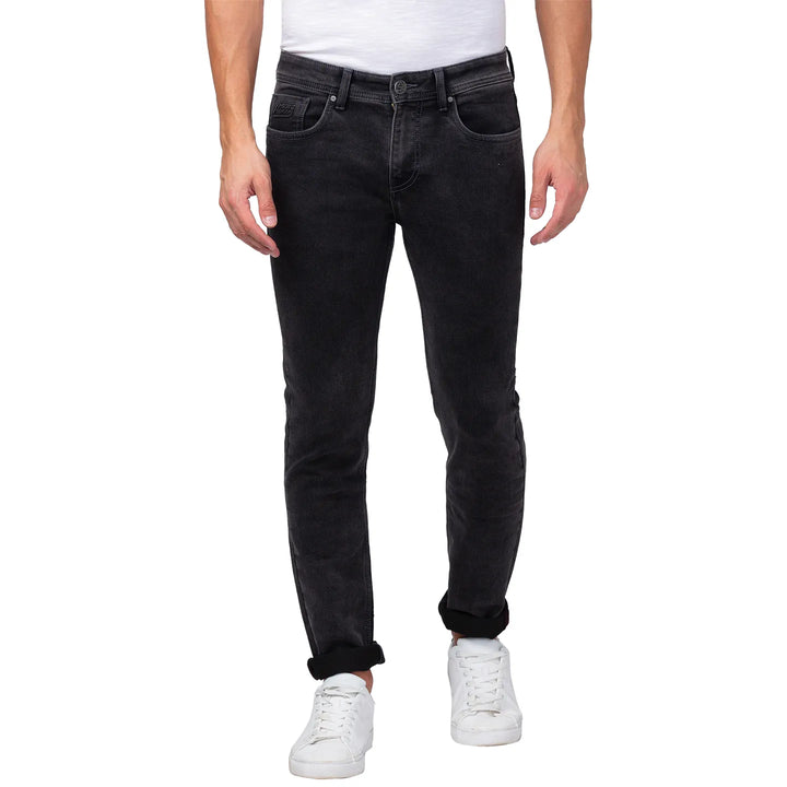 Black Slim Fit Denim for Men