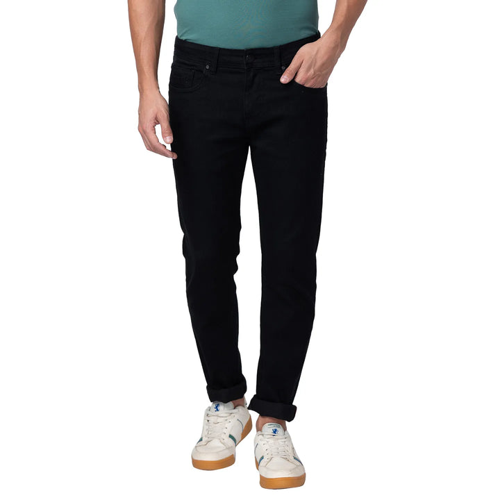 Black Slim Fit Denim for Men