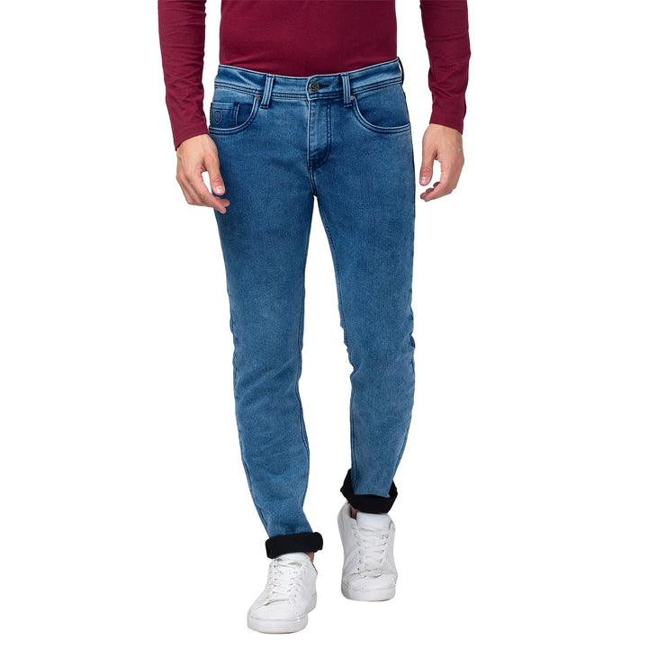 Blue Slim Fit Denim for Men