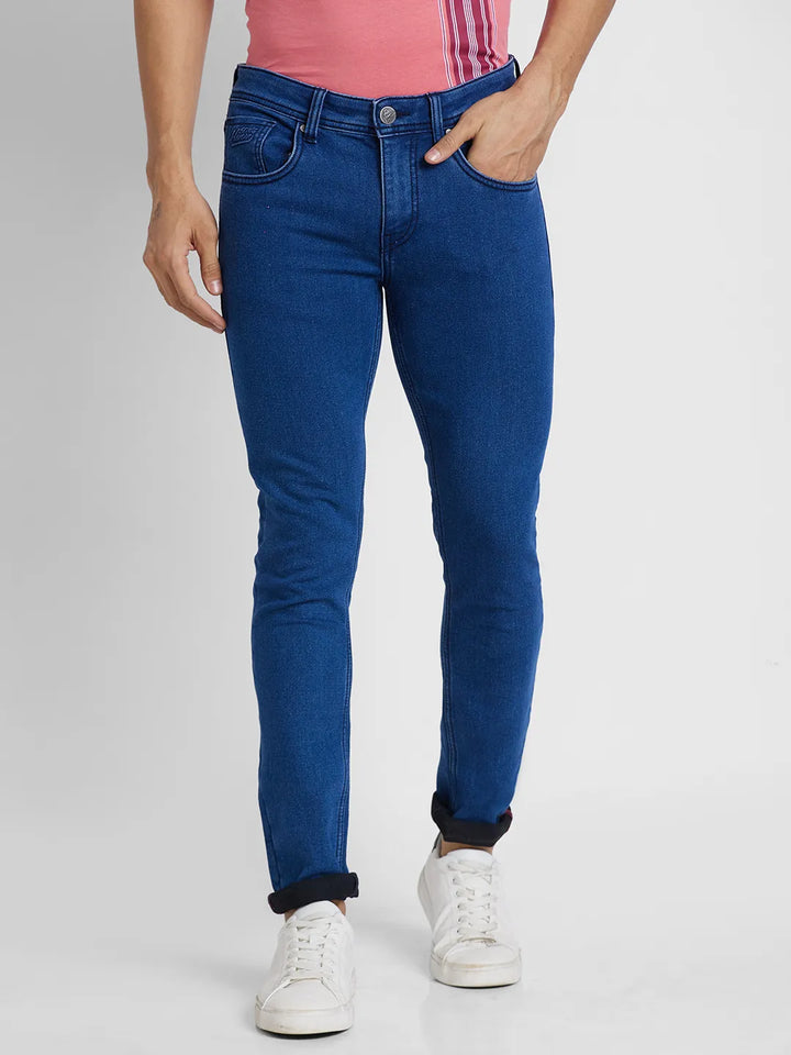 Blue Skinny Fit Denim for Men by Being Human Clothing
