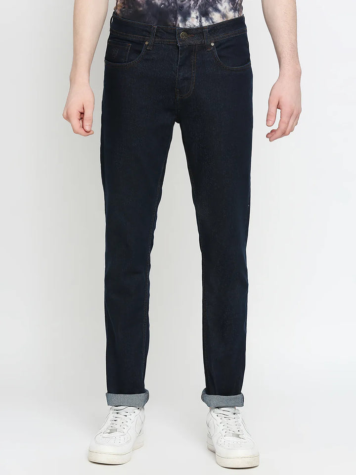 Blue Slim Fit Denim for Men