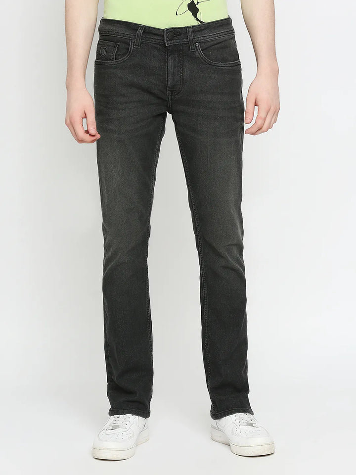 Black Slim Straight Fit Men's Denims