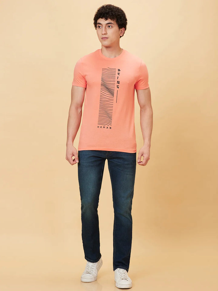 Blue Slim Straight Fit Denim for Men