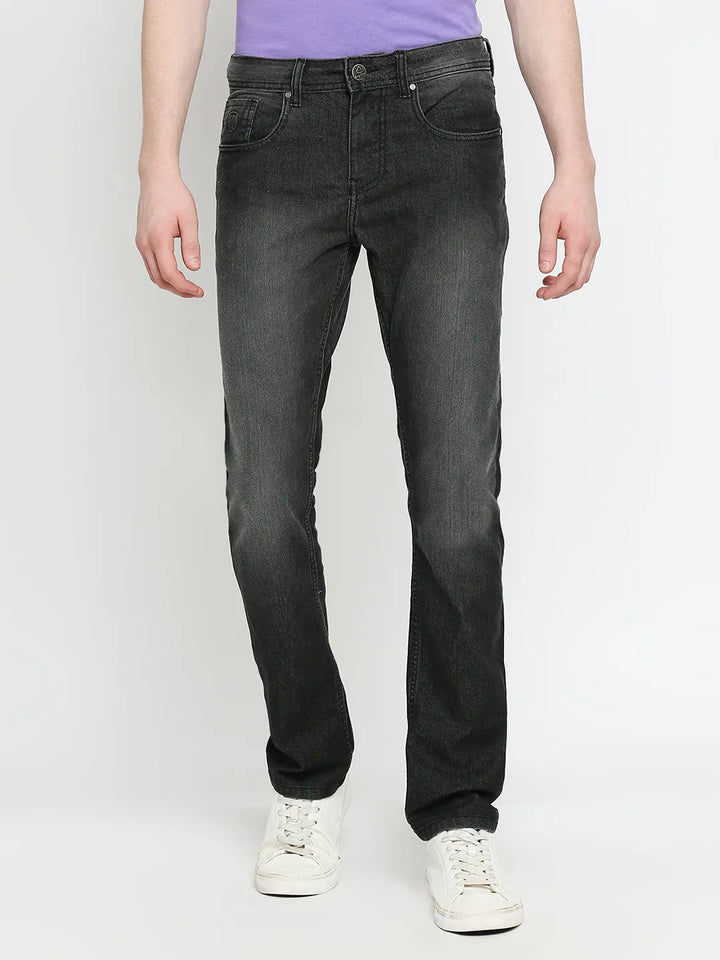 Black Slim Straight Fit Men's Denims